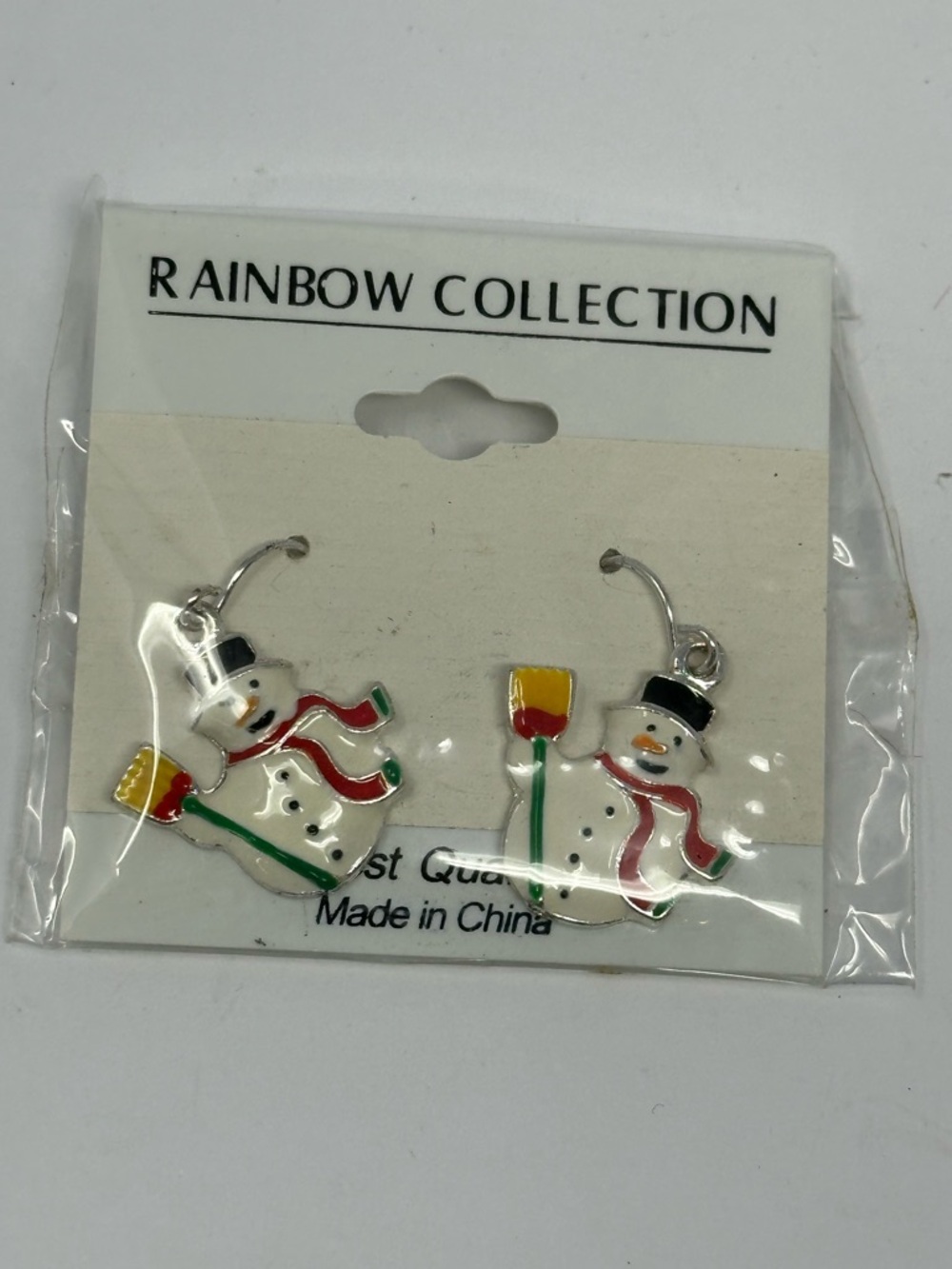 NEW!! Rainbow Collection Snowman Fashion Earrings Christmas Q1